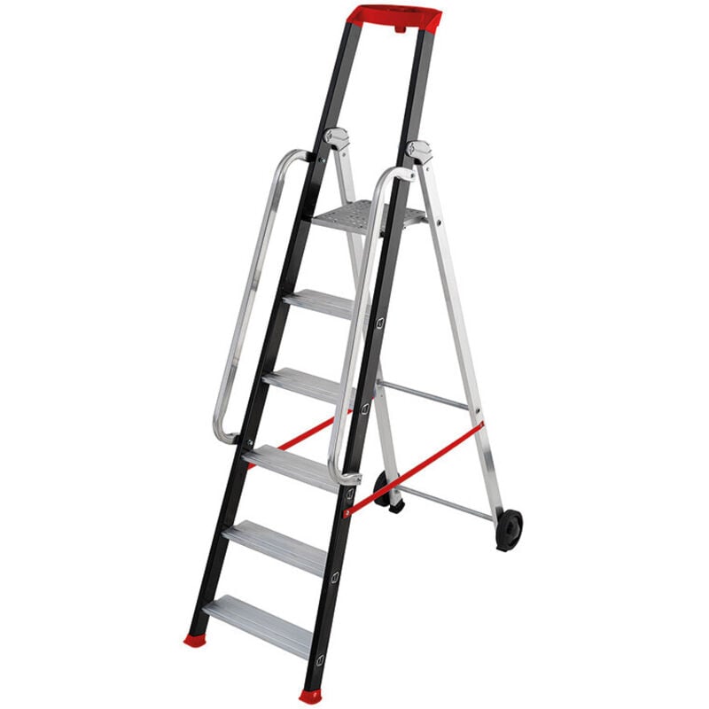 Escabeau 6 marches - Hauteur max. de travail 3.35m - 8846-411