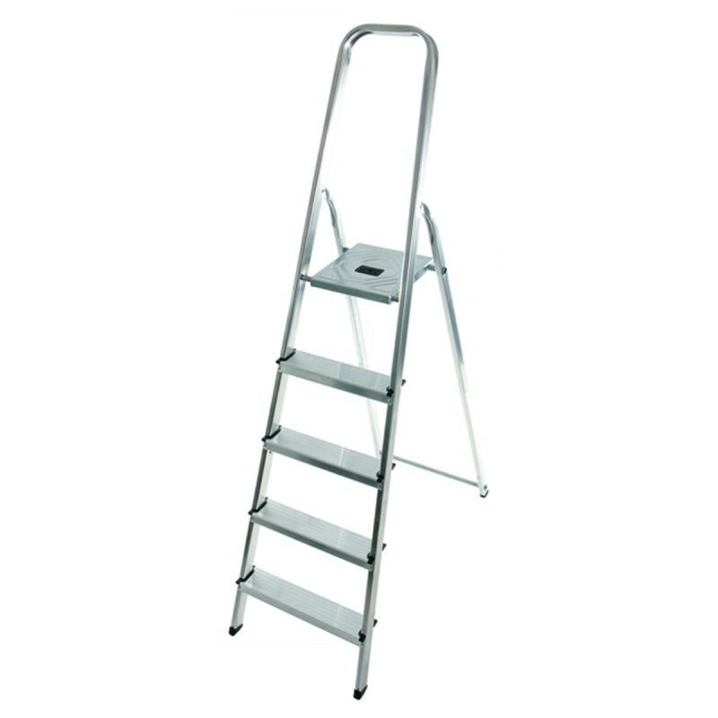 

Hailo - Escalera de mano para bricolaje 5 escalones Altura de acceso 281 cm - Selekta MixAlu