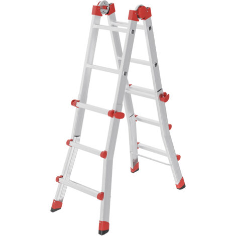 Hailo M80, Aluminium-Multifunktionsleiter, 4x3 Sprossen