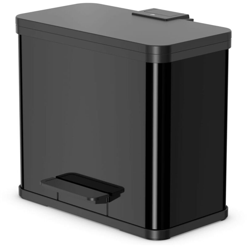 

Cubo con pedal Oko Trio Plus tamaño L 3x9 L negro 0633-260 - Negro - Hailo