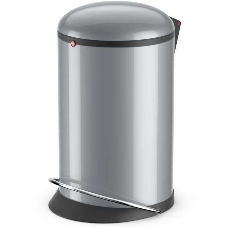

Papelera con pedal Harmony plateado M 12L - Plateado - Hailo