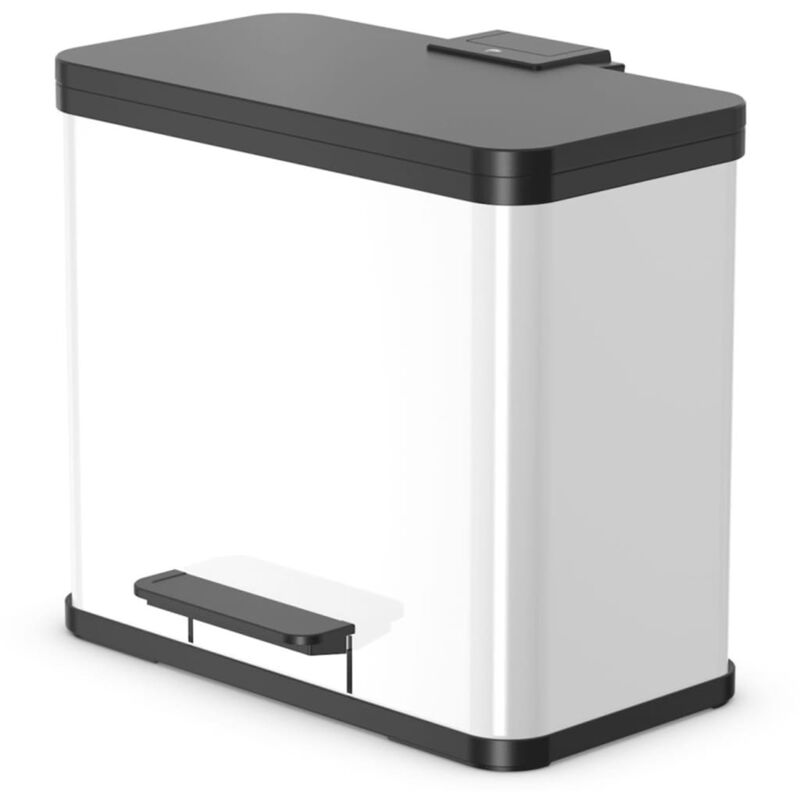 

Cubo con pedal Oko Duo Plus tamaño L 17+9 L blanco 0630-230 - Blanco - Hailo