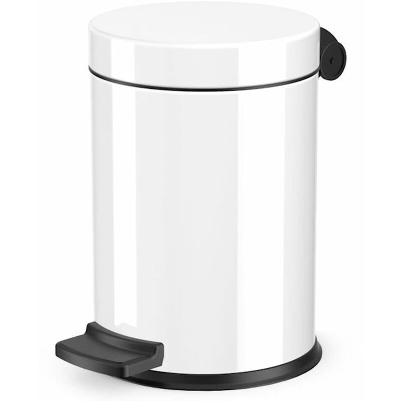 

Papelera con pedal Solid blanco S 3L - Blanco - Hailo