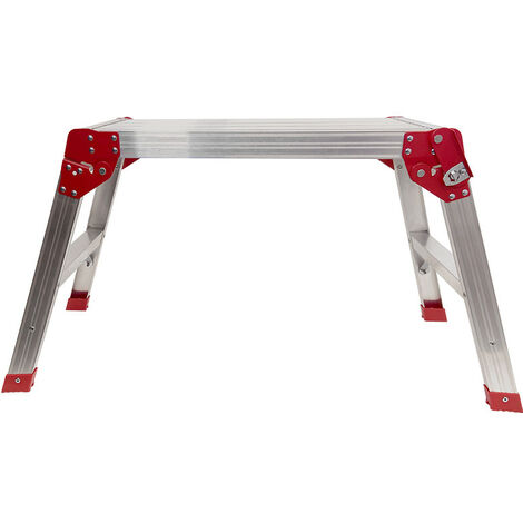 Hailo – Plateforme de travail en aluminium – Hauteur maximale 2m50 – Poids léger 4 kg – Surface antidérapante pour sécurité – Utilisation intérieure/extérieure