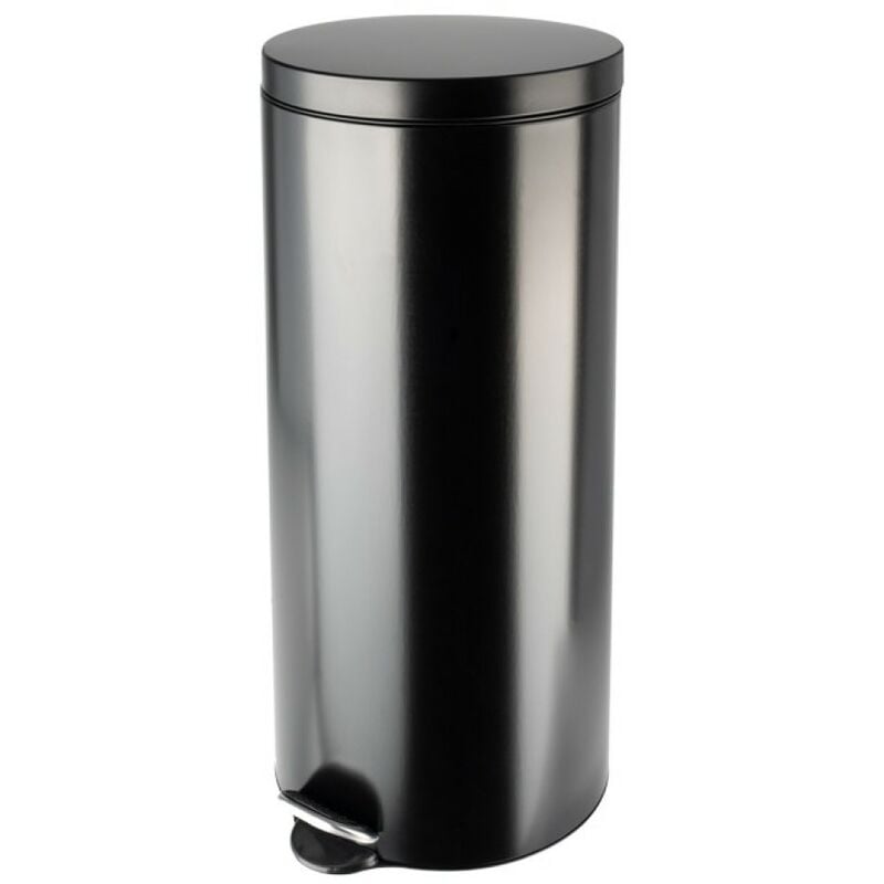 Hailo - Poubelle de cuisine à pédale 30L Noire mat - selekta