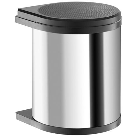 Hailo – Poubelle sous évier 15L – Bac amovible en plastique – Couvercle fixe anti-odeurs – Encastrable dans meubles de 40cm de large