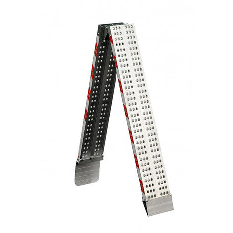 Hailo – Rampe de chargement pliable 2500mm – Charge max 125kg – Hauteur à franchir 750mm – Surface anti-dérapante – 9474611