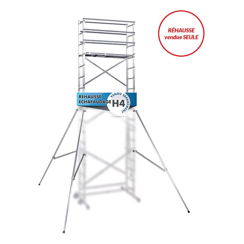 Hailo - Réhausse échafaudage roulant pour escalier 3,9m/5,9m en aluminium HobbyStep H6