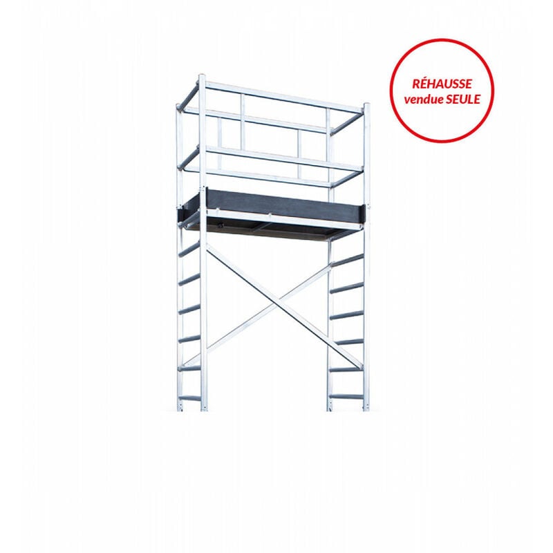 Hailo - Réhausse échafaudage roulant professionnel 5,4m/7,4m en aluminium Expert Pro