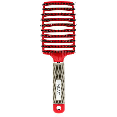 Hair Brush, Hair Scalp Massage Comb, Detangle Hair Brush, for Detangling and Styling, Reduces Frizz and Static, for Curly, Frizzy, Dry, Thick, Curly Hair - Red
