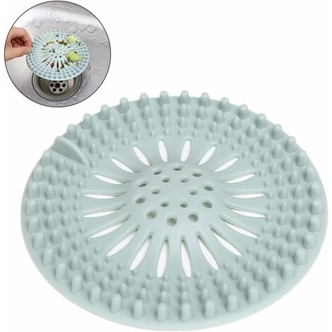 3 Pack Pet Dog Hair Catcher Shower Drain Cover,Hair Stopper Drain Protector  Universal Rubber Sink Strainer for Bathtub Kitchen and Bathroom 