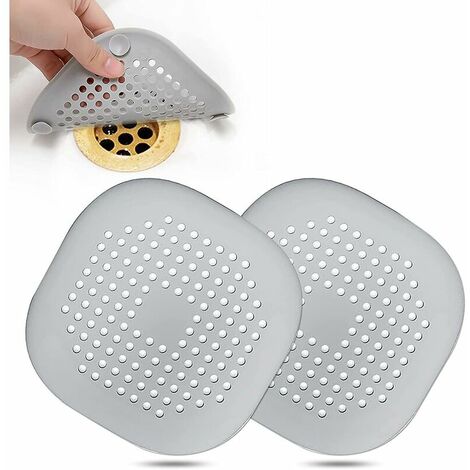 Bath Tub Drain Protector Hair Catcher/Strainer/Snare Stainless Steel,  1-Pack, Silver