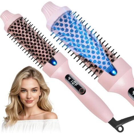 Hair dryer brush - Heated brush - Hot air hair dryer brush - Curling brush - Round brush - Negative ions - Dual voltage - Dual PTC - 6 temperature settings - Smooth hair - Salon-quality results - Redu