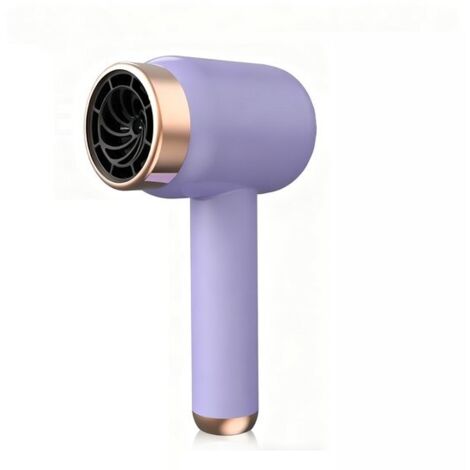 Hair dryer - Portable hair dryer - Cordless hair styling tool - Compact three-speed hair dryer - For hotel and vacation use - Business travel - Hiking - Sports - Student dorms - Beach - Purple