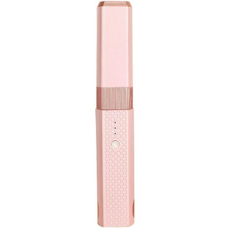 Hair straightener - Cordless hair straightener - Cordless USB hair straightener - Mini ceramic hair straightener - 3 portable temperature-controlled hair straighteners for travel (pink)