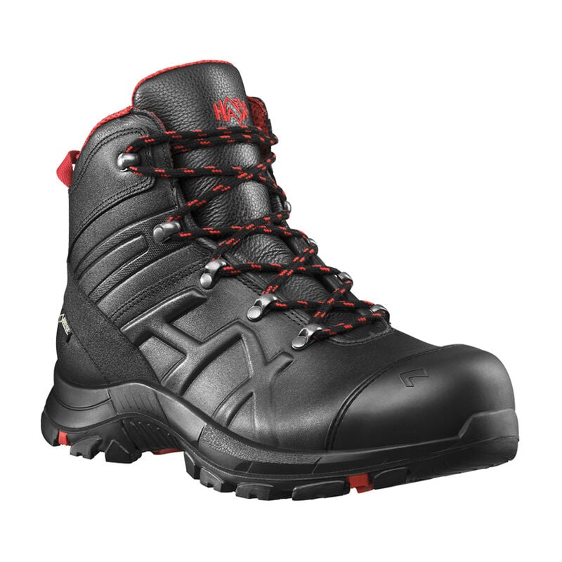 Chaussures de sécurité Haix Black Eagle Safety 54 Mid, noir/rouge, pointure 46