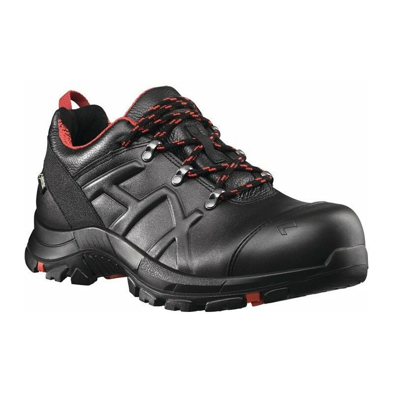 

Haix - Zapato de seguridad BE Safety 54 talla baja 7 (41) cuero negro / rojo