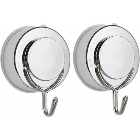 Haken mit Saugnapf, 2 abnehmbare, wasserfeste Saugnäpfe mit Metallhaken, geeignet für Badezimmer, Küche, Glasfenster, Handtuchhaken zur Wandmontage