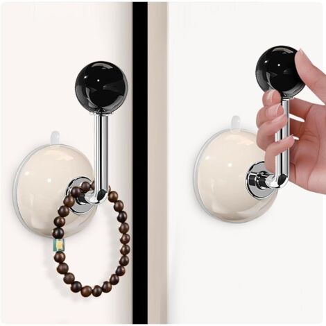 Haken, Retro-Stil, abnehmbar, geeignet für Glastüren, Fenster, Schränke, Kühlschränke, schwarz