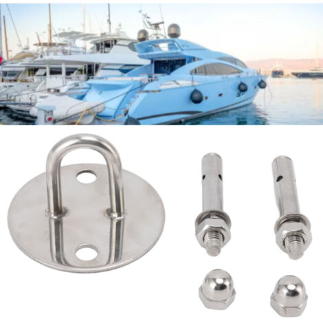 [Haken zur Aufhängung] U-förmiger Wandanker, 8 mm dicke Platte, Edelstahl 304, korrosionsbeständig, maximale Belastbarkeit, für Pool/Yacht/Hängematte/Schaukelleinen