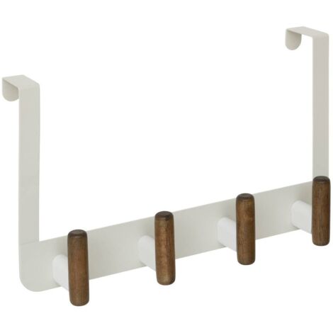 Hakenleiste mit 4 haken cassie beige und holz - 5five