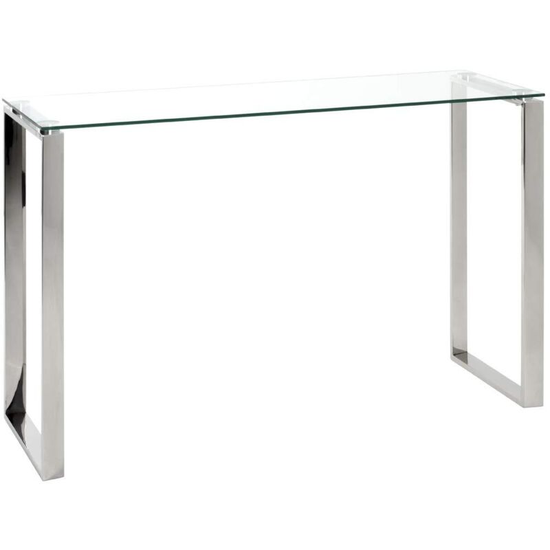 Console 120x40x78 cm en verre et inox - gentong