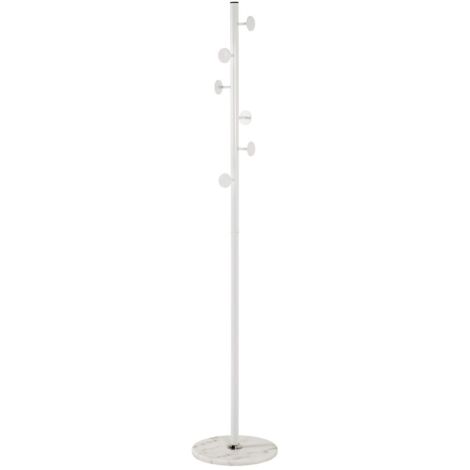 HAKU Möbel Appendiabiti bianco, Marmo, legno massiccio, metallo - Dim. A 180 cm x Ø 35 cm, Stile Moderno