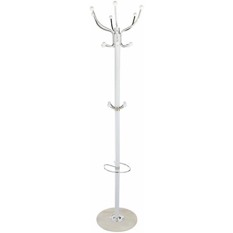 HAKU Möbel appendiabiti, marmo, cromo-bianco, Ø 38 x H 176 cm