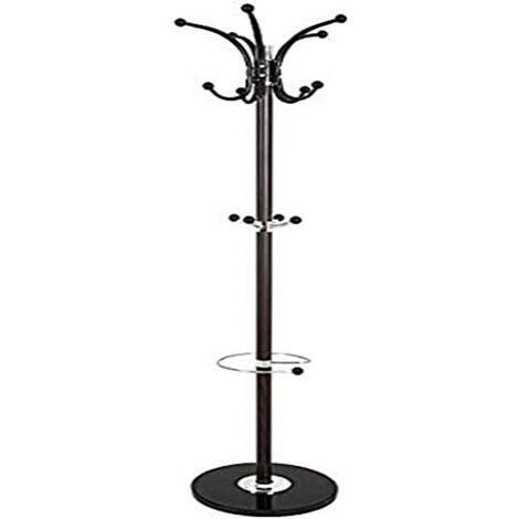 HAKU Möbel Appendiabiti marrone, cromo, Marmo, legno massiccio, metallo - Dim. A 171 cm x Ø 39 cm, Stile Moderno