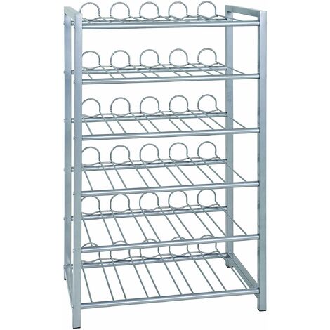 HAKU Möbel Portabottiglie alu, metallo - Dim. L 54 cm x A 90 cm x P 31 cm, Stile Moderno