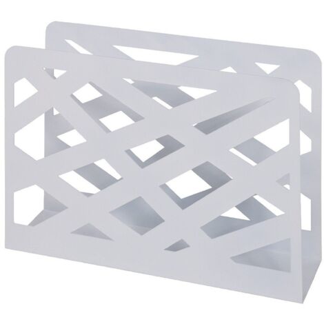 HAKU Möbel Portagiornali bianco, metallo - Dim. L 35 cm x A 26 cm x P 10 cm, Stile Moderno