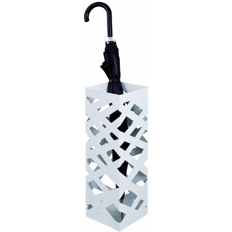 HAKU Möbel Portaombrelli bianco, metallo - Dim. L 16 cm x A 48 cm x P 16 cm, Stile Moderno