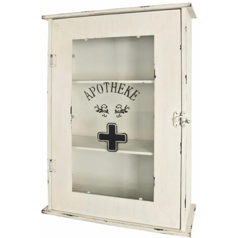 HAKU Möbel Scaffale bianco, Metallo, vetro di sicurezza - Dim. L 43 cm x A 62 cm x P 17 cm, Stile Industriale