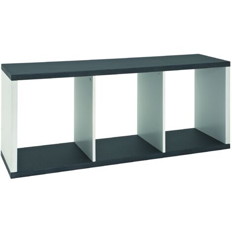 HAKU Möbel Scaffale granito look, bianco, MDF - Dim. L 117 cm x A 50 cm x P 30 cm, Stile Moderno