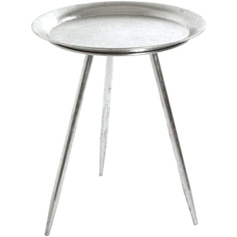 HAKU Möbel Tavolino argento, metallo - Dim. A 47 cm x Ø 38 cm, Stile Moderno