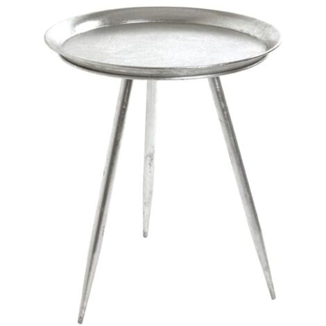 HAKU Möbel Tavolino argento, metallo - Dim. A 54 cm x Ø 44 cm, Stile Moderno