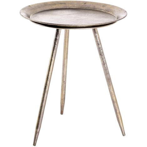 HAKU Möbel Tavolino bronzo, metallo - Dim. A 47 cm x Ø 38 cm, Stile Moderno