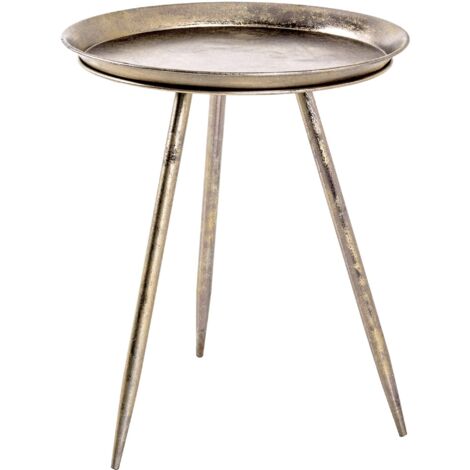 HAKU Möbel Tavolino bronzo, metallo - Dim. A 54 cm x Ø 44 cm, Stile Moderno