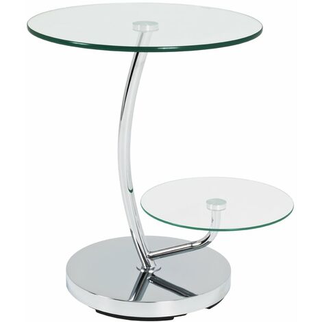 HAKU Möbel tavolino da caffè, metallo, cromo, Ø 52 x H 55 cm