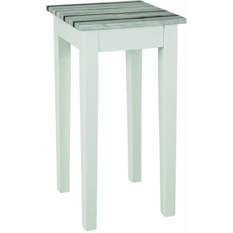 HAKU Möbel Tavolino pino marittimo, bianco, MDF - Dim. L 30 cm x A 61 cm x P 30 cm, Stile Mobili Costieri