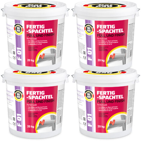 HALBAU Fertigspachtel Füll Und Finish PERFECT Weiß F01 - 80KG