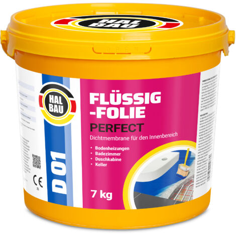 HALBAU Flüssigfolie Perfect Badabdichtung Dichtmembran Dichtfolie D01 - 7KG