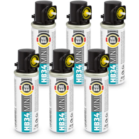 HALBAU Gaskartusche 80mm 40ml Fuel Cell Ersatzgas für Stiftnagler HB34 - 6 St.