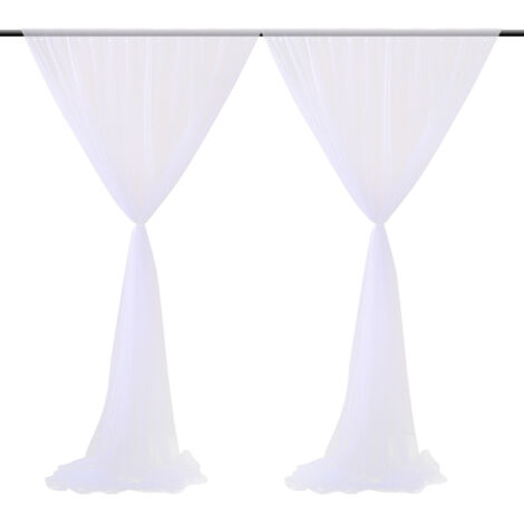 Halbtransparenter Voile-Vorhang für Partyfenster, Schlafzimmer oder Außendekoration, leichter Netzvorhang