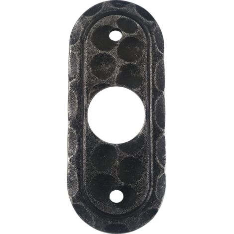 HALCÖ Drückerrosette SILL oval, 30 x 42 mm, verzinkt schwarz passiviert