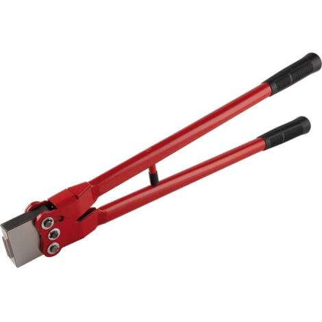 Halcö Schließblechzacker mit gehärtetem Stahlmesser für Blechstärke bis 2mm, Stahl rot lackiert