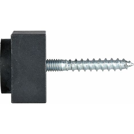 HALCÖ Wandtürpuffer 30 x 30 mm, Stahl verzinkt schwarz passiviert