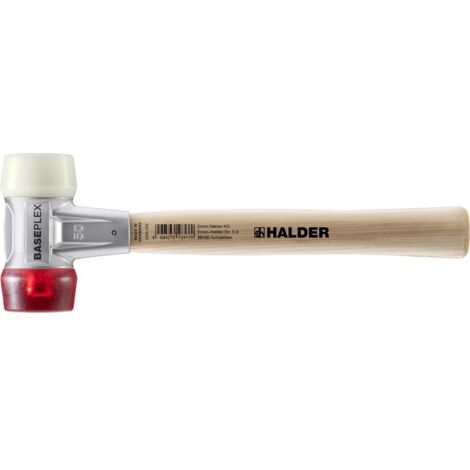 Halder Maillet Baseplex blanc rouge embouts interchangeables