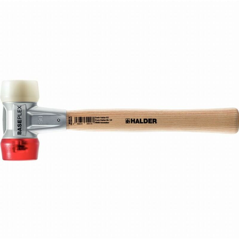 FP - Maillet baseplex, Nylon / acétate de cellulose avec boîtier en zinc moulé et manche en bois - D=50 mm - 3968.050