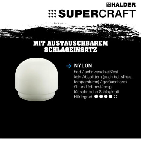 HALDER Schonhammerk. SUPERCRAFT 25mm Nylon abgerundet